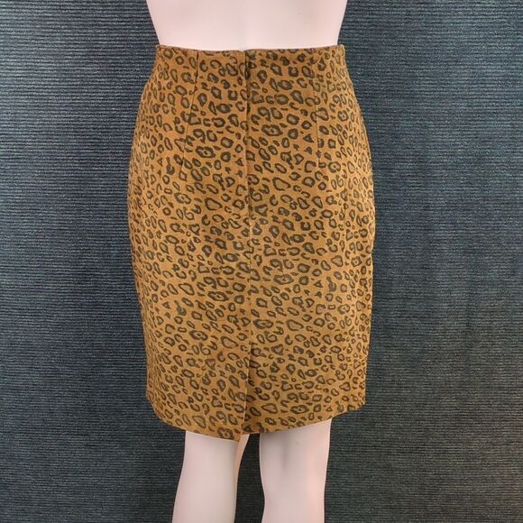 The Limited Vintage! Leopard Print Suede Pencil Skirt - Picture 6 of 9
